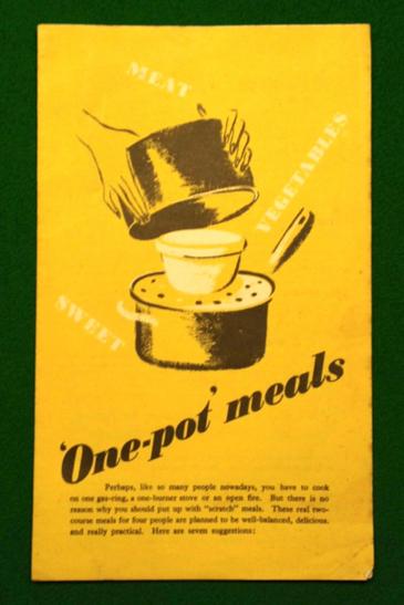 M.O.F.Leaflet ' One Pot Meals '