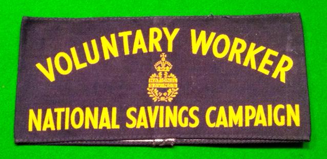 National Savings Volunteer Armband.