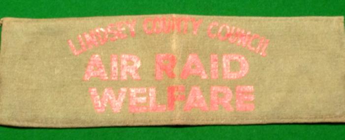 Lindsey CC Air Raid Wefare Armband.