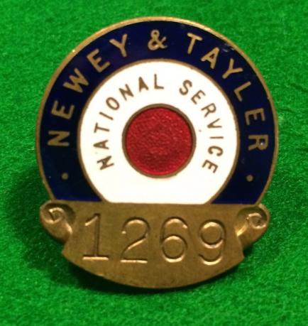 Newey & Tayler National Service Badge.