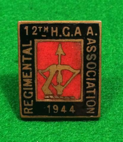 12th Home Guard Anti-Aircraft Assoc. Lapel Badge.