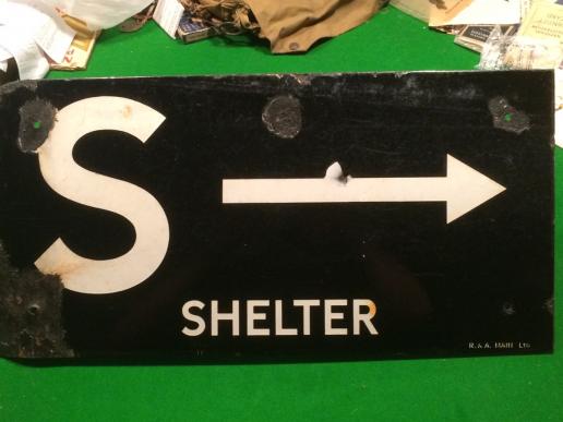 Enamel Shelter Sign.