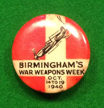 Birmingham War Weapons Week badge.