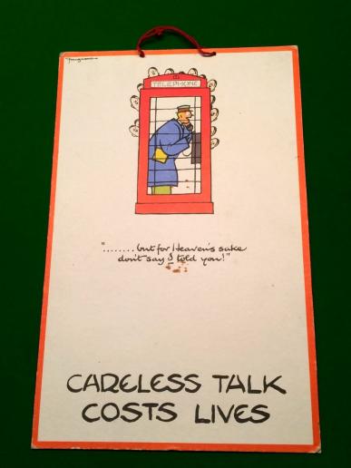 Careless Talk Costs Lives poster by Fougasse. 