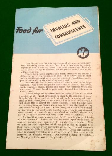 MOF Leaflet - Food for Invalids.