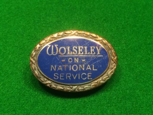 Wolseley on National Service lapel badge.