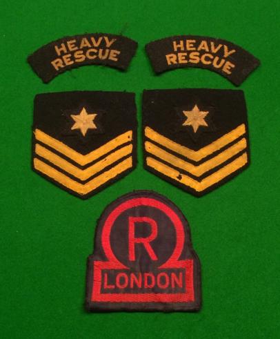 London Heavy Rescue Insignia Grouping.