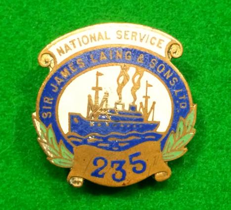 Sir James Laing & Sons National Service Badge.