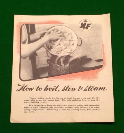 M.O.F. Leaflet ' How to Boil, Stew & Steam '.