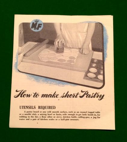 M.O.F. Leaflet ' How to make Short Pastry '