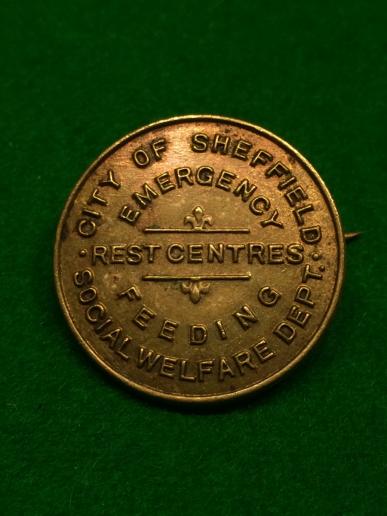 Sheffield Rest Centre - Emergency Feeding Lapel badge.