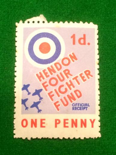 Hendon Fighter Fund Savings Stamp.