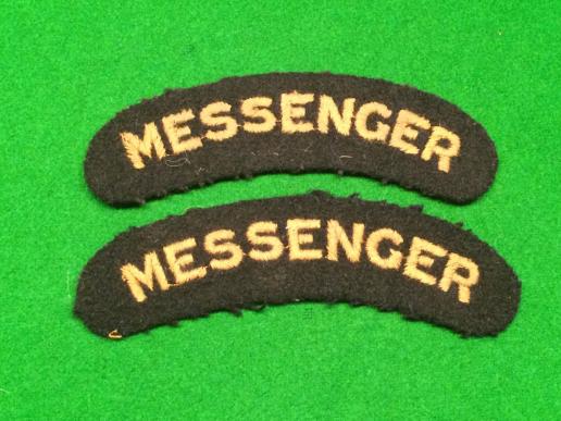 Civil Defence Messenger Shoulder titles.