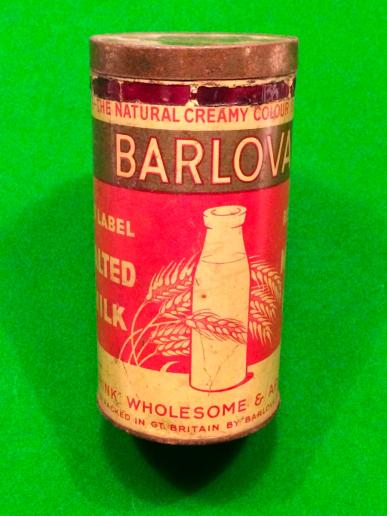 Wartime Barlova Malted Drink Tin.