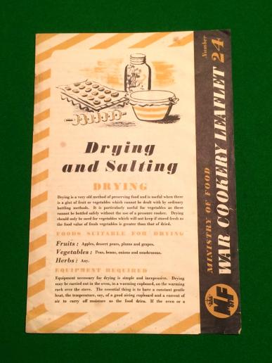 War Cookery Leaflet No.24 Drying & Salting.