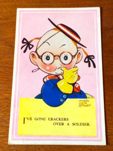 Comic postcard - Soldier.