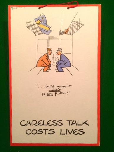 Careless Talk Costs Lives poster by Fougasse. 