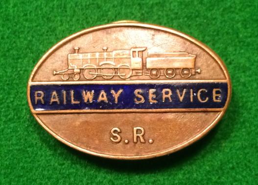 SR Railway service lapel badge.