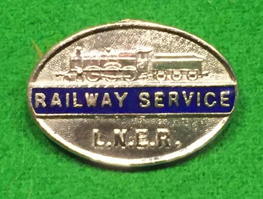 Chromed LNER Railway service lapel badge. 