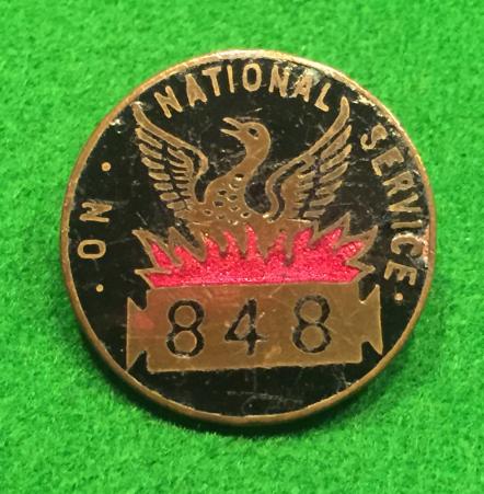 Phoenix Assurance On National Service Lapel badge.