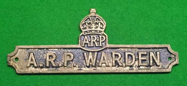 ARP Warden Door/Gate Plaque.