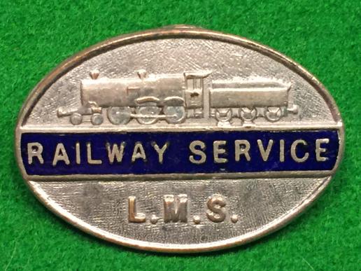 Chromed LMS Railway service lapel badge. 