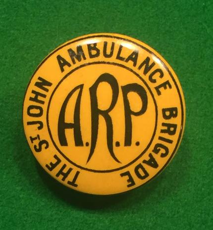 St.John Ambulance Brigade ARP Badge.