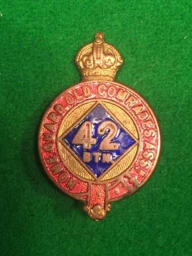 42nd Battalion Home Guard Old Comrades Association Badge.