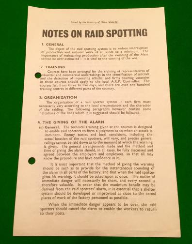 Notes On Raid Spotting.