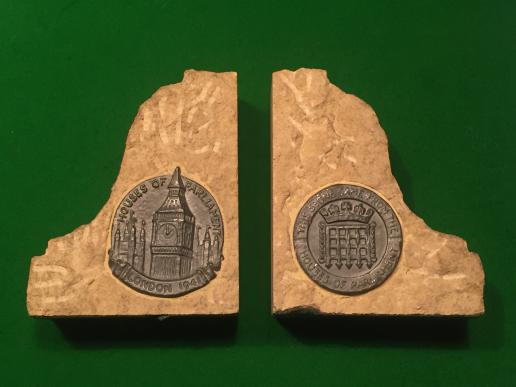 1941 Bombed Houses of Parliament souvenir - Bookends.