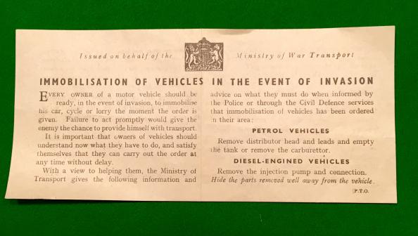 Immobilisation of Vehicles Leaflet.