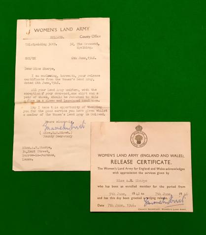 W.L.A. Release Certificate and Letter.