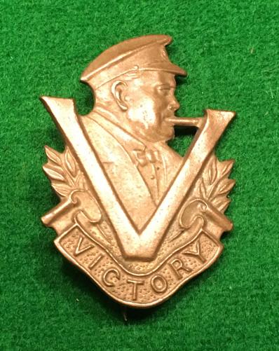 Churchill Victory Lapel Badge.