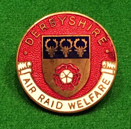 Derbyshire Air Raid Welfare lapel badge.