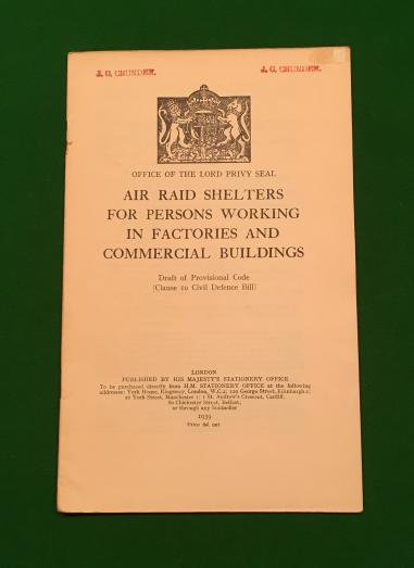 Air Raid Shelters for Factories & Commercial Buildings.