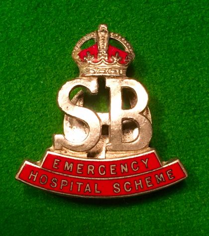 Emergency Hospital Scheme Stretcher Bearer lapel badge.