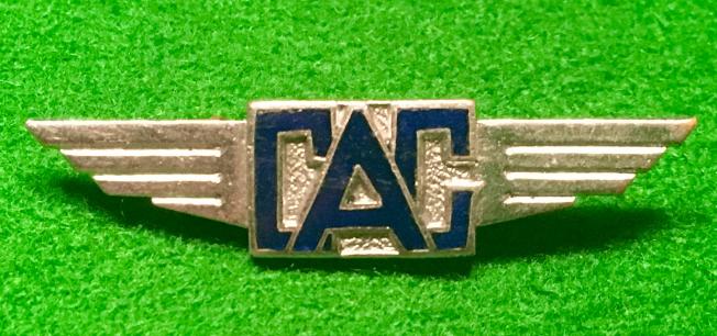 Civil Air Guard lapel badge.