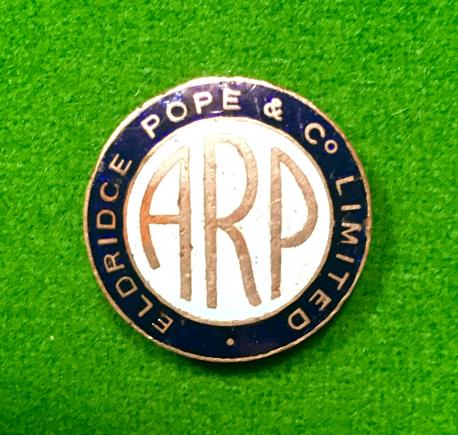 Eldridge Pope Brewery ARP badge.