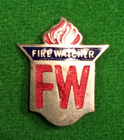 Fire Watcher lapel badge. 