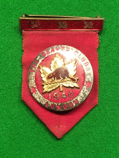 The Beaver Club lapel badge and ribbon.