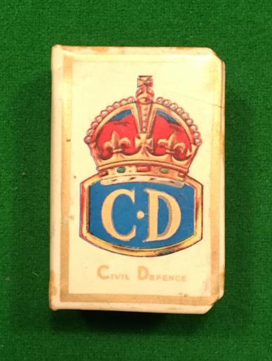 Civil Defence matchbox cover.