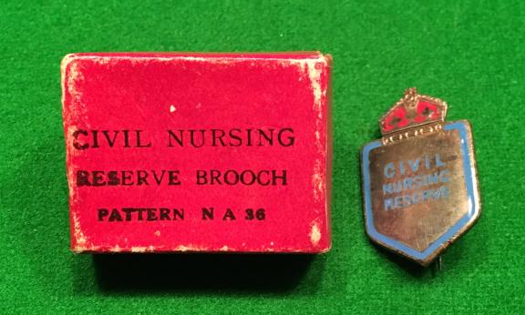 Boxed Civil Nursing Reserve Badge - variation.