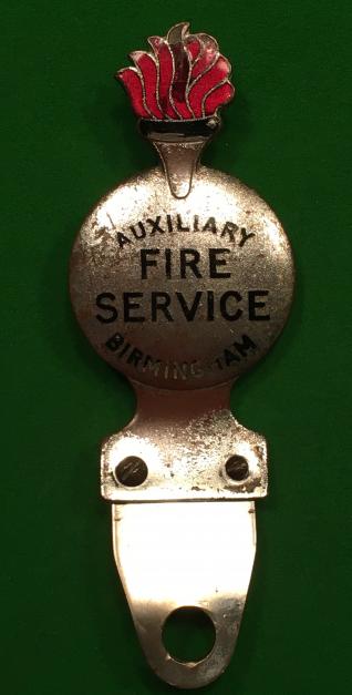 Birmingham AFS Car Badge.