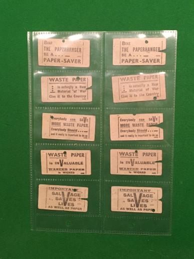 Wartime Bus Tickets with Salvage slogans.