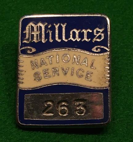 Millars National Service Lapel Badge.