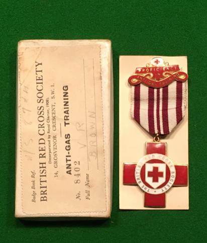 British Red Cross Medal for Proficiency in Anti-Gas Training.