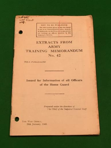 Extracts From Army Training Memo....for the Home Guard.